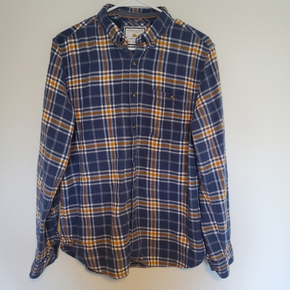 Denim and Flower Ricky Singh Mens Medium Button Up Shirt